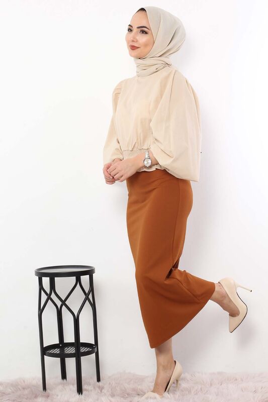 Pencil Skirt TSD0291 Tan - 4