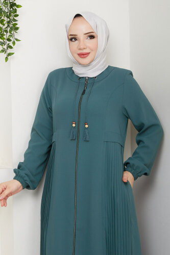 Piliseli Tesettür Ferace TSD250169 Mint Yeşili - 2