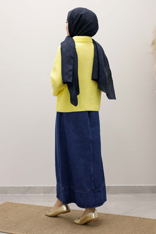 Süs Cepli Triko Hırka TSD250243 Sarı - 6