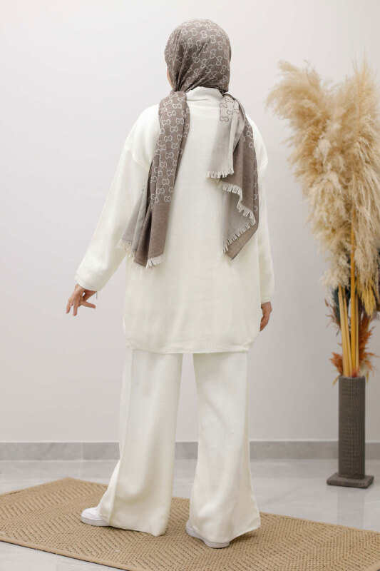 V Yaka Triko Takım TSD260117 Beyaz - 6