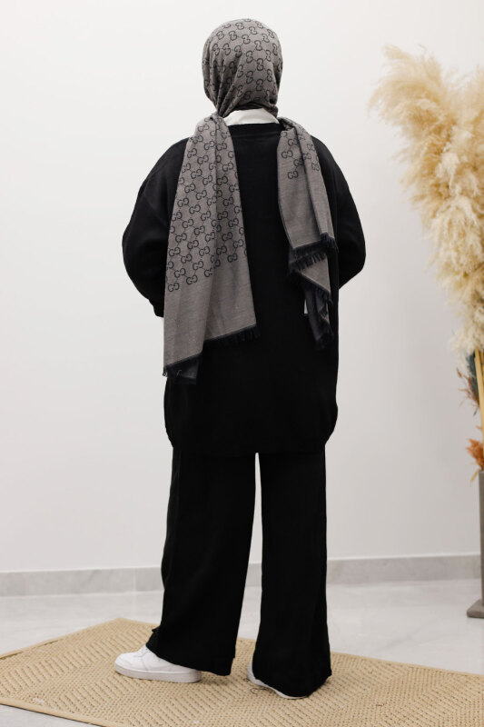 V Yaka Triko Takım TSD260117 Siyah - 6