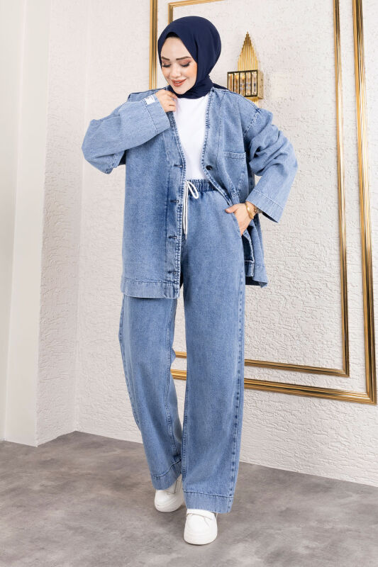 Vera Denim Takım TSD250104 Açık Mavi - 4