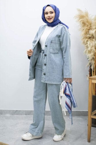 Vera Denim Takım TSD250104 Buz Mavisi - 5
