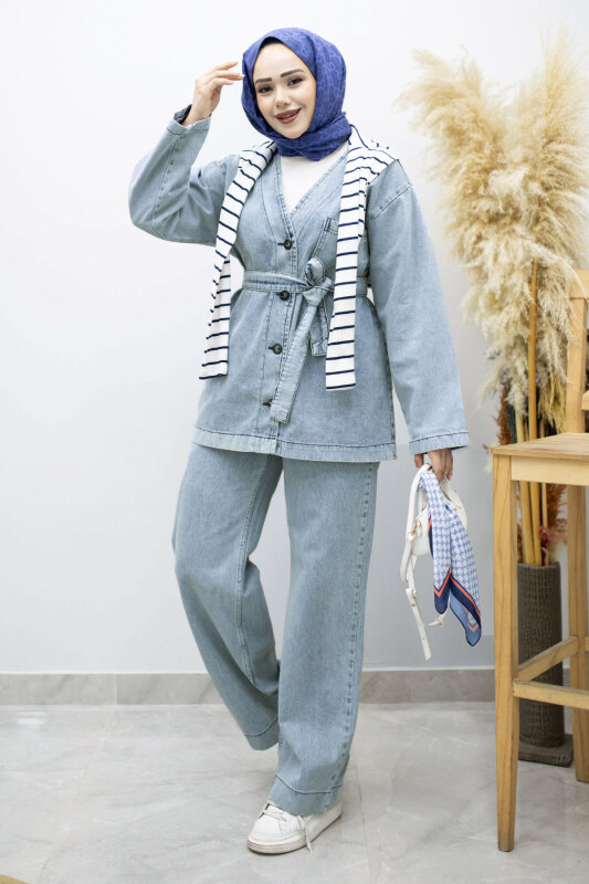 Vera Denim Takım TSD250104 Buz Mavisi - 3