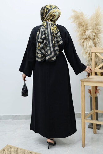 Yıldız Kemerli Elbise TSD260139 Siyah - 6