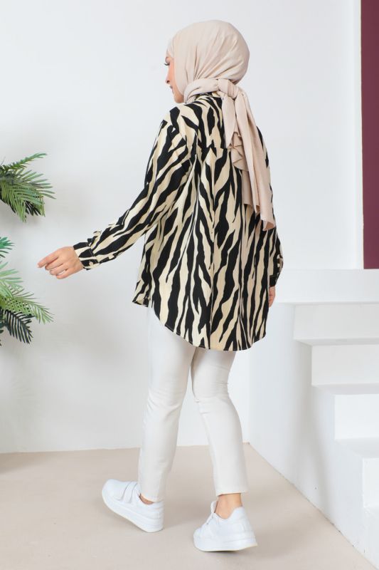 Zebra Desenli Tunik TSD230639 Siyah - 5